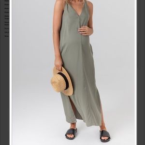 Legoe Heritage Olive Green Maternity Dress, Size S/M